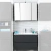 Wohnen Badezimmermöbel Blaxin in Anthrazit Hochglanz (zweiteilig)