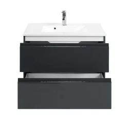 Wohnen Badezimmermöbel Blaxin in Anthrazit Hochglanz (zweiteilig)