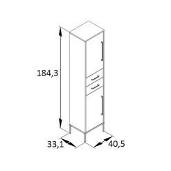 Wohnen Badezimmermöbel in Dunkelgrün & Gold - Aqua (dreiteilig)