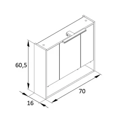 Wohnen Badezimmermöbel in Dunkelgrün & Gold - Aqua (dreiteilig)
