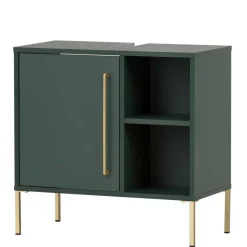 Wohnen Badezimmermöbel in Dunkelgrün & Gold - Aqua (dreiteilig)