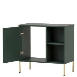 Wohnen Badezimmermöbel in Dunkelgrün & Gold - Aqua (dreiteilig)