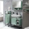 Wohnen Badezimmermöbel Kombi in Mint mit Anthrazit - Esdrus (dreiteilig)