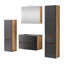 Wohnen Badezimmermöbel Kombination zweifarbig - Larutta (vierteilig)