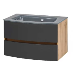 Wohnen Badezimmermöbel Kombination zweifarbig - Larutta (vierteilig)