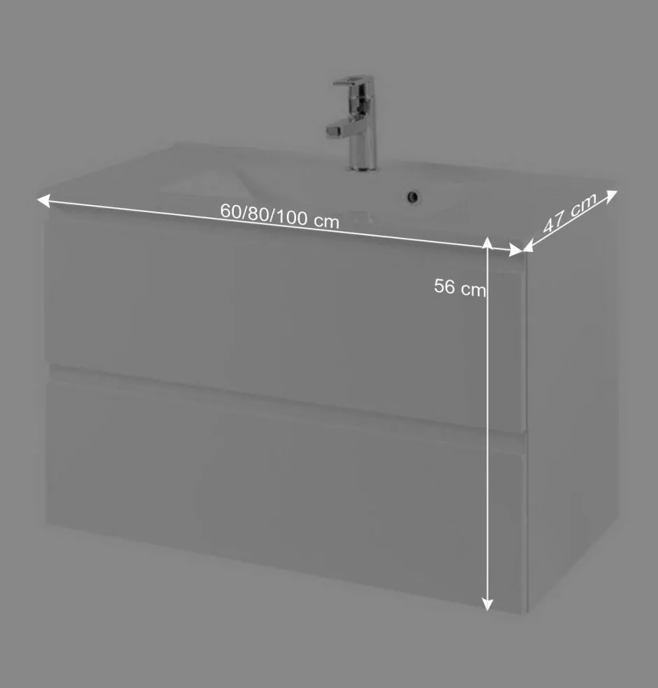 Wohnen Badezimmermöbel Set Concetada mit 3D Spiegelschrank (dreiteilig)