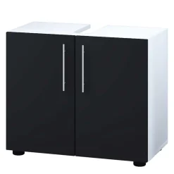 Badezimmermöbel Set in Weiß Schwarz - Cranies I (vierteilig)^Wohnen Hot