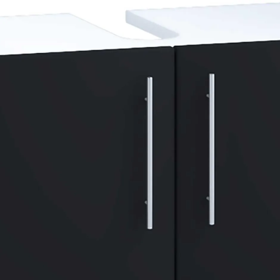 Badezimmermöbel Set in Weiß Schwarz - Cranies I (vierteilig)^Wohnen Hot