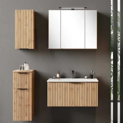 Badezimmermöbel Setangebot in Wildeiche - Crystoga (vierteilig)^Wohnen New