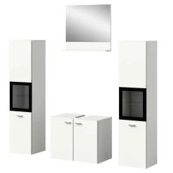 Wohnen Badezimmermöbel-Kombi in Weiß - Harmone (vierteilig)