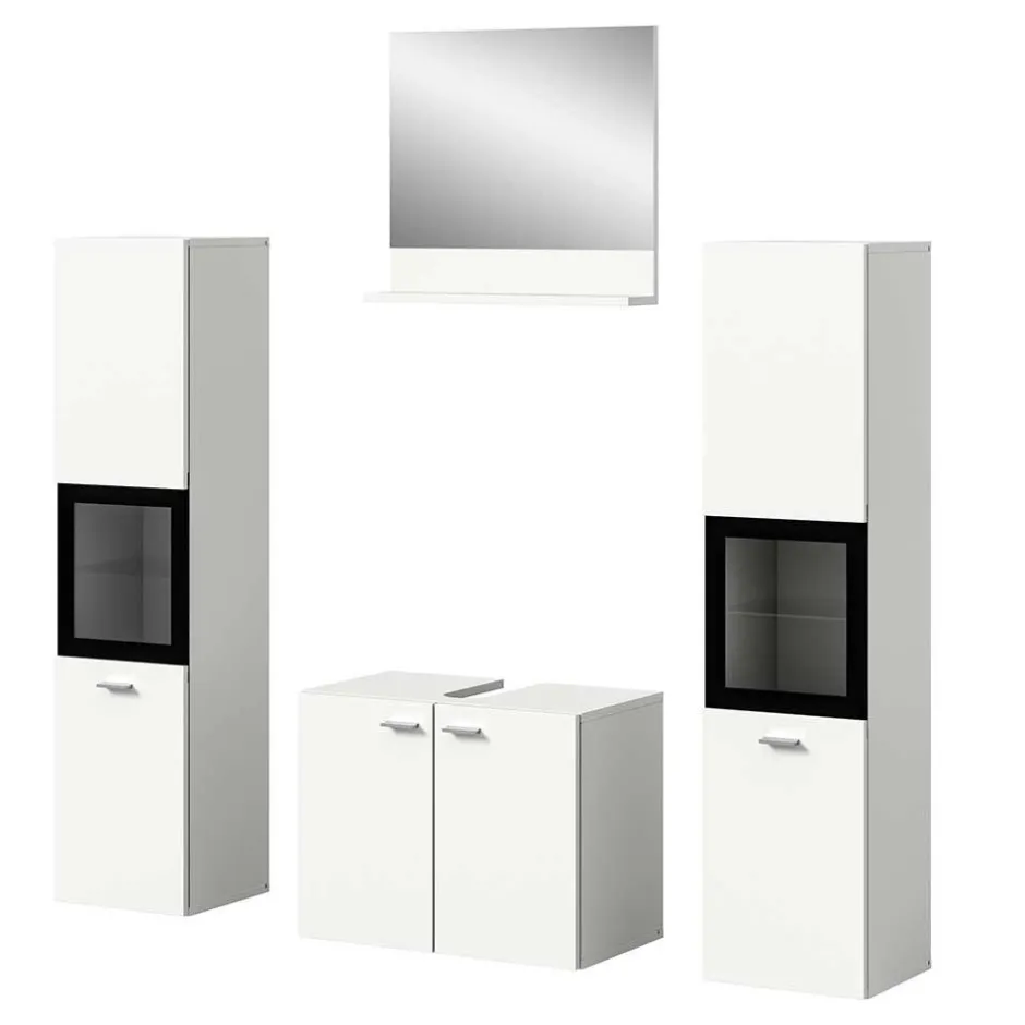 Wohnen Badezimmermöbel-Kombi in Weiß - Harmone (vierteilig)