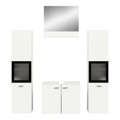 Wohnen Badezimmermöbel-Kombi in Weiß - Harmone (vierteilig)