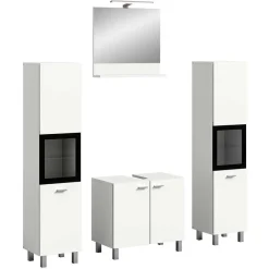 Wohnen Badezimmermöbel-Kombi in Weiß - Harmone (vierteilig)