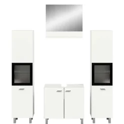 Wohnen Badezimmermöbel-Kombi in Weiß - Harmone (vierteilig)