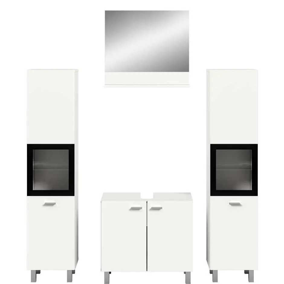 Wohnen Badezimmermöbel-Kombi in Weiß - Harmone (vierteilig)