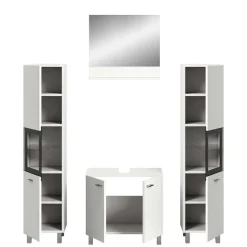 Wohnen Badezimmermöbel-Kombi in Weiß - Harmone (vierteilig)