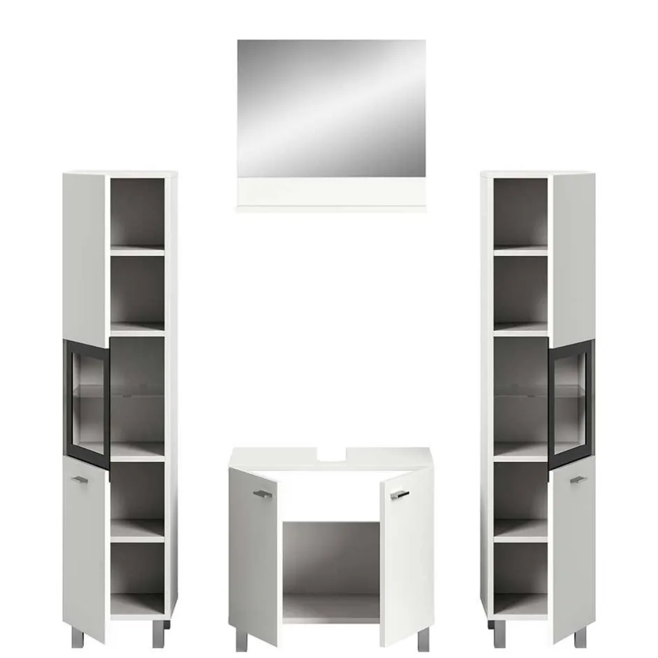 Wohnen Badezimmermöbel-Kombi in Weiß - Harmone (vierteilig)