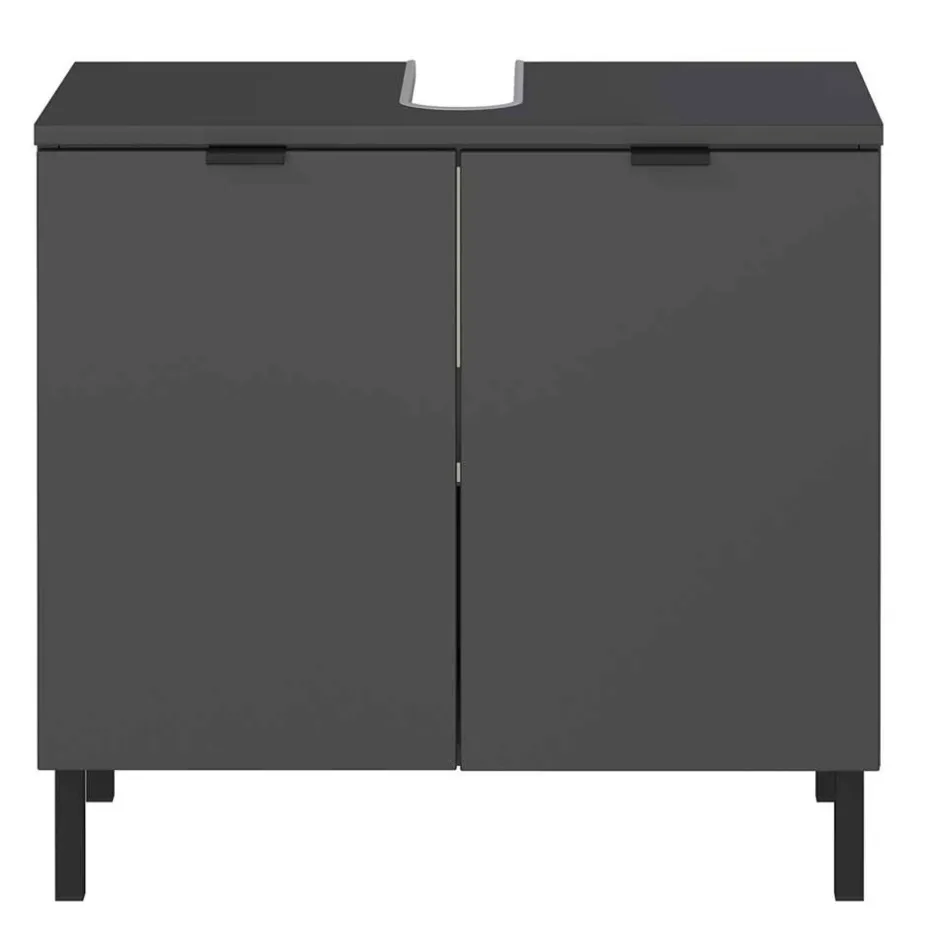 Badezimmermöbel-Set in Dunkelgrau - Quado (dreiteilig)^Wohnen Online