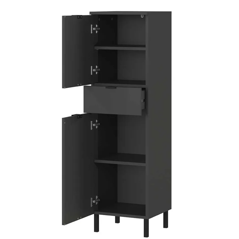 Badezimmermöbel-Set in Dunkelgrau - Quado (dreiteilig)^Wohnen Online