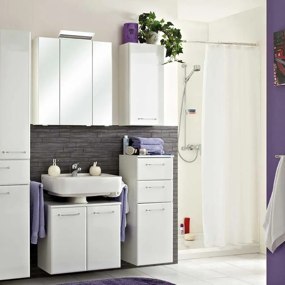 Badezimmer-Oberschrank in Weiß - Estateas^Wohnen Hot