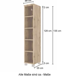 Badezimmerregal im Wildeiche Holz Look - Tofias^Wohnen New