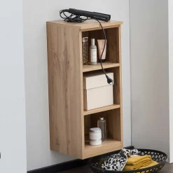 Wohnen Badezimmerregal in Holzoptik Wildeiche - 3 Fächer - Tofias