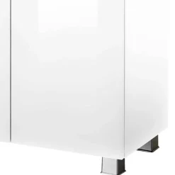 Wohnen Badezimmerschrank in Weiß Hochglanz & Eiche - Vauflos