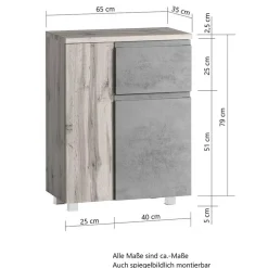 Badezimmerschränke Set modern - Eight (dreiteilig)^Wohnen Discount