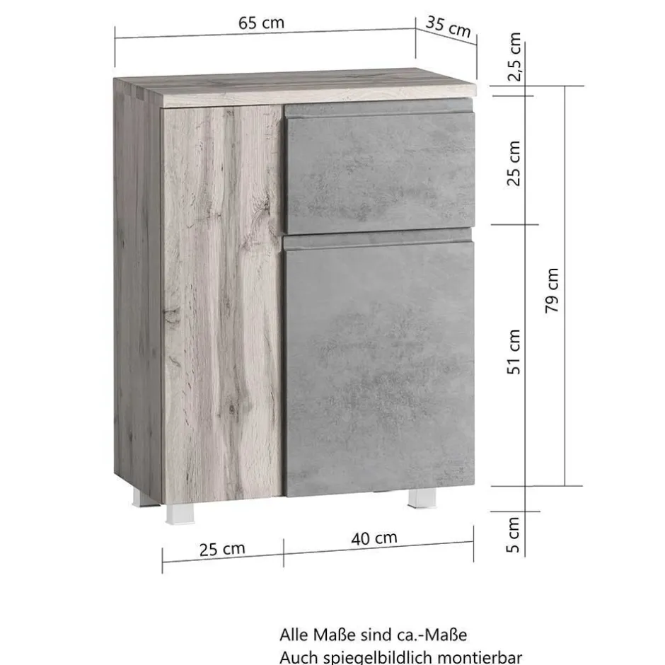 Badezimmerschränke Set modern - Eight (dreiteilig)^Wohnen Discount