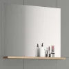 Badezimmerspiegel mit Ablage in Holzoptik - Luzern^Wohnen Outlet