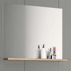 Badezimmerspiegel mit Ablage in Holzoptik - Luzern^Wohnen Outlet