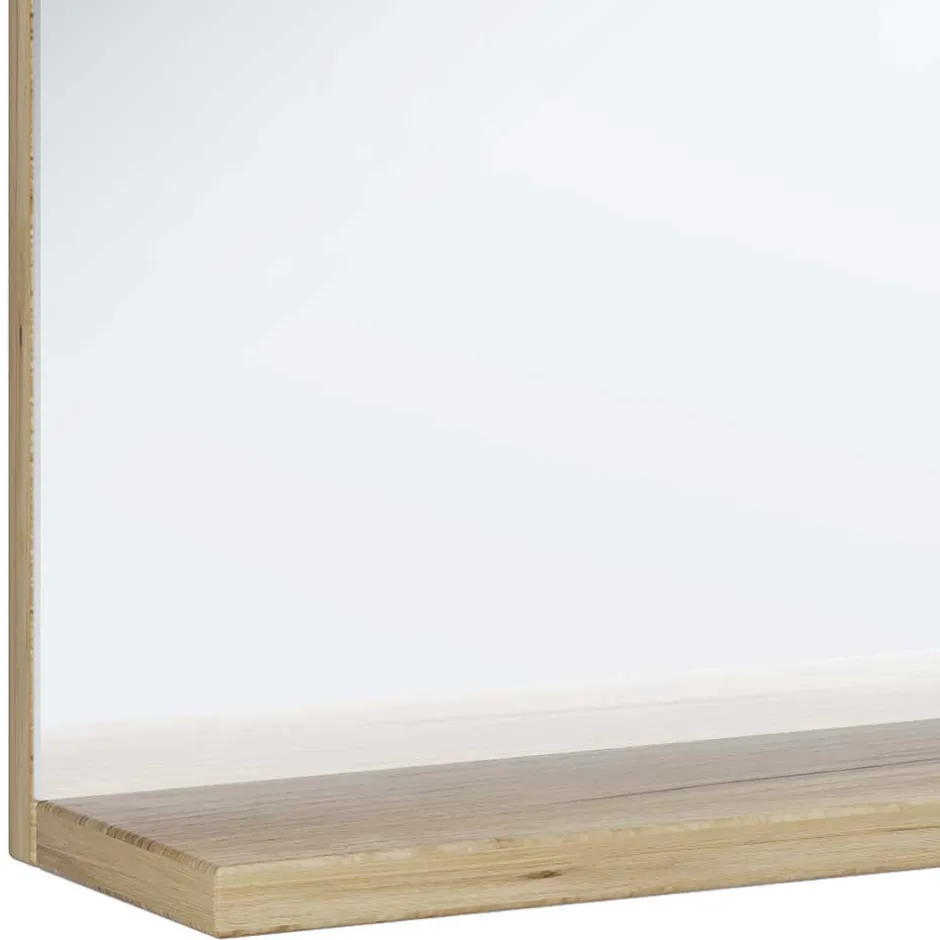 Badezimmerspiegel mit Ablage in Holzoptik - Luzern^Wohnen Outlet