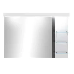 Wohnen Badezimmerspiegel mit LED & 3 Ablageböden - Ingmesan