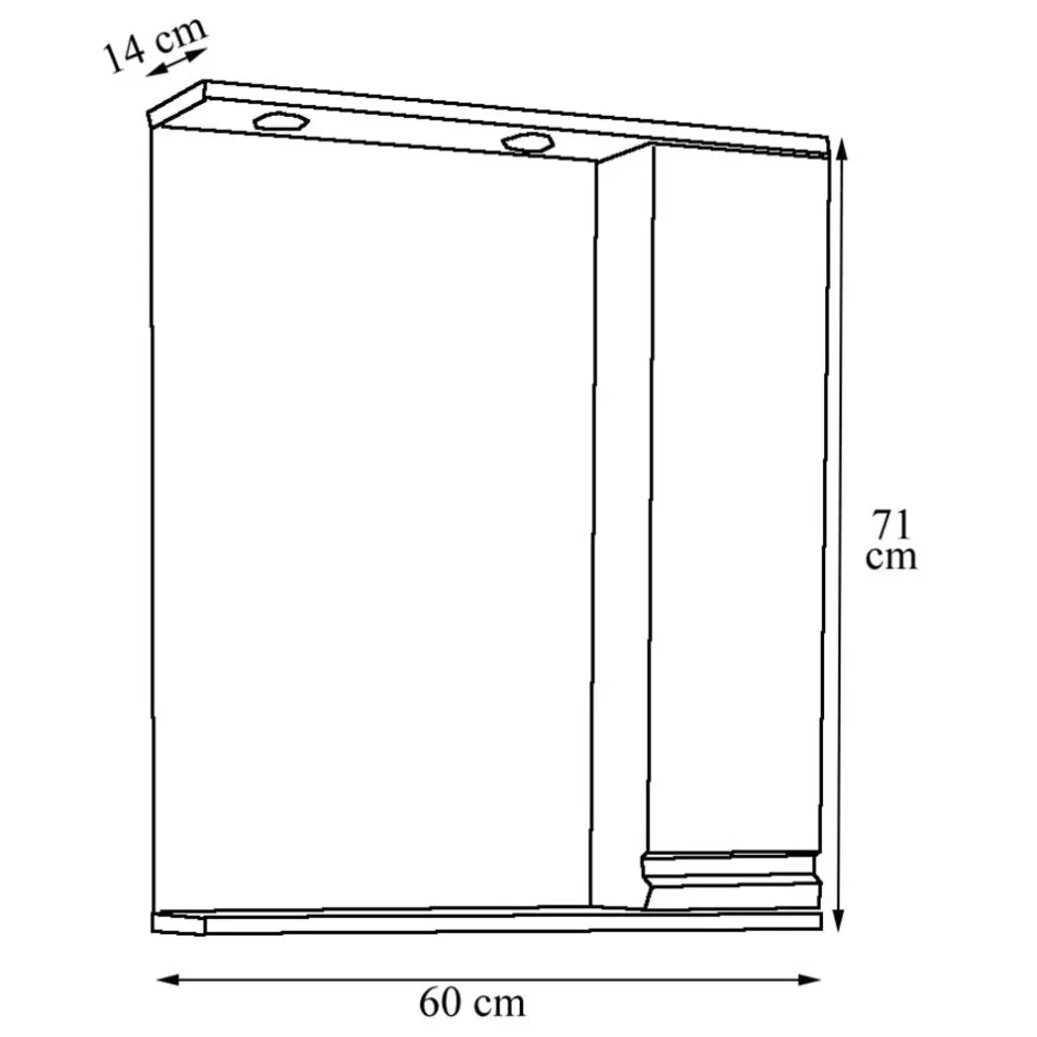 Badezimmerspiegel mit Seitenschrank und Ablage - Departo^Wohnen Hot