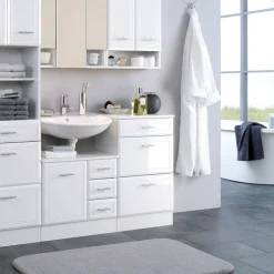 Badezimmer-Unterschrank Maja in Weiß Hochglanz^Wohnen New