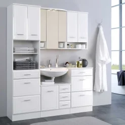 Badezimmer-Unterschrank Maja in Weiß Hochglanz^Wohnen New