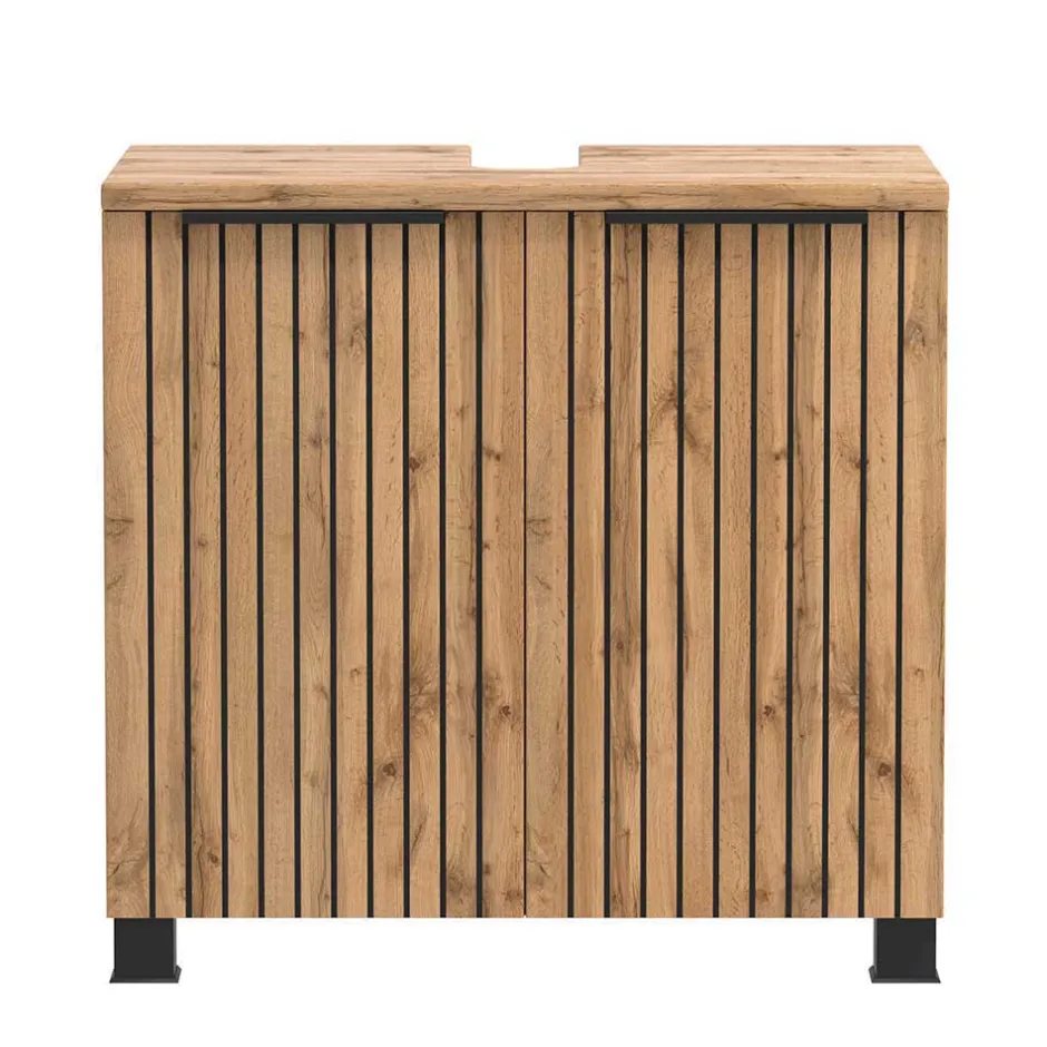 Wohnen Badmöbel Ausstattung in modernem Design - Crystoga (vierteilig)