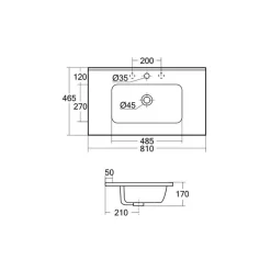 Badmöbel Block Einzelmöbel Set - Leitha (fünfteilig)^Wohnen New