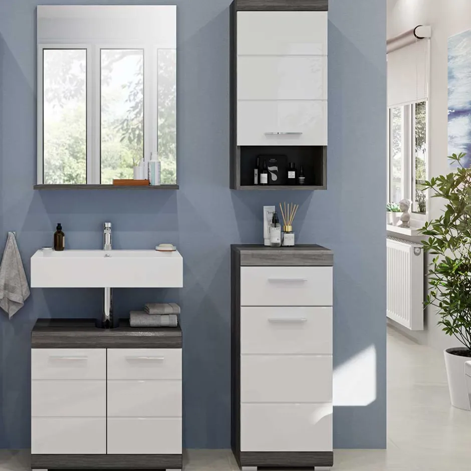 Badmöbel Einrichtung komplett - Nancys (vierteilig)^Wohnen Outlet