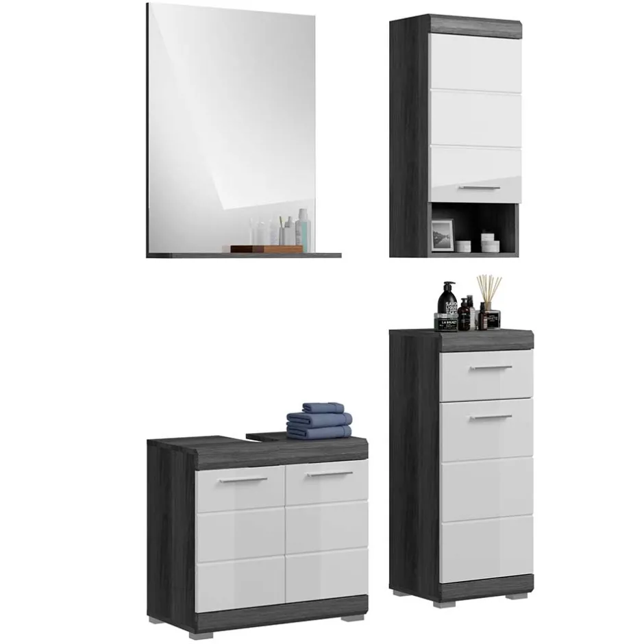 Badmöbel Einrichtung komplett - Nancys (vierteilig)^Wohnen Outlet