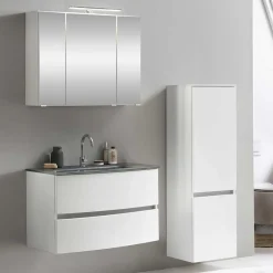 Badmöbel in Weiß Kombination - Mesciria (dreiteilig)^Wohnen Best