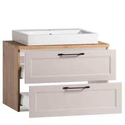 Wohnen Badmöbel inklusive Aufsatzbecken Set - Trioto (vierteilig)