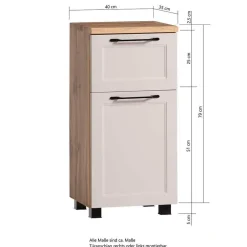 Wohnen Badmöbel inklusive Aufsatzbecken Set - Trioto (vierteilig)