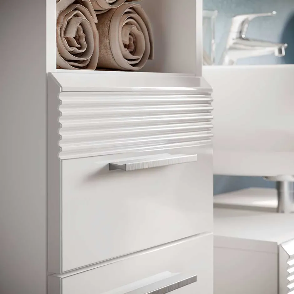 Wohnen Badmöbel Kombination Hochglanz - Whale (dreiteilig)