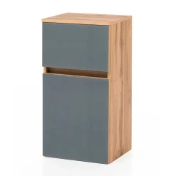 Wohnen Badmöbel Kombination in Grau Glas - Anviletca (fünfteilig)