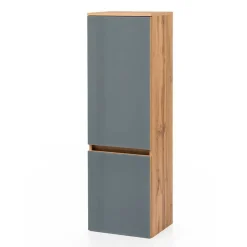 Wohnen Badmöbel Kombination in Grau Glas - Anviletca (fünfteilig)