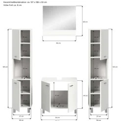 Badmöbel Kombination in Weiß - Harmone (vierteilig)^Wohnen Best