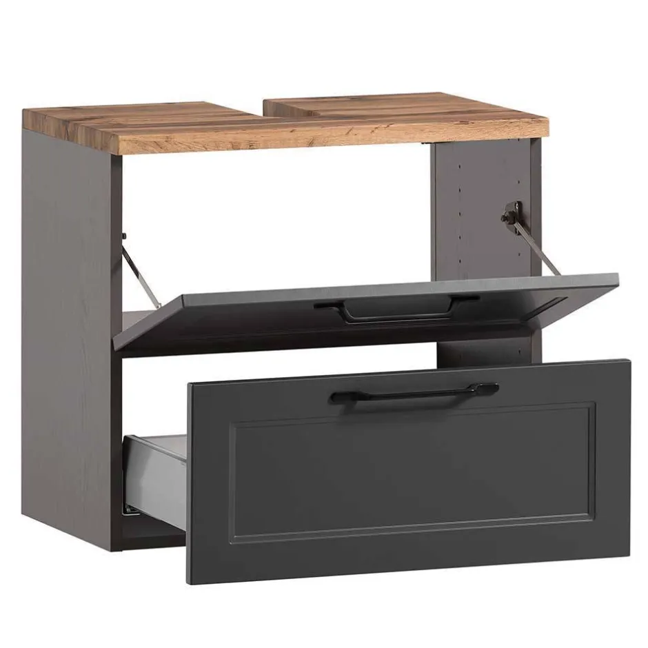 Wohnen Badmöbel Kombination zweifarbig - Novelya (fünfteilig)