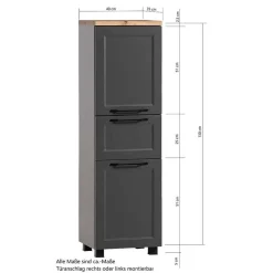 Wohnen Badmöbel Kombination zweifarbig - Novelya (fünfteilig)