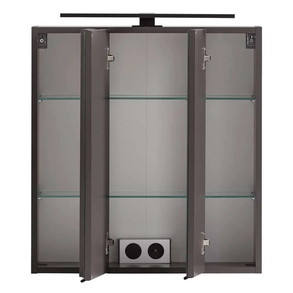 Wohnen Badmöbel Kombination zweifarbig - Novelya (fünfteilig)